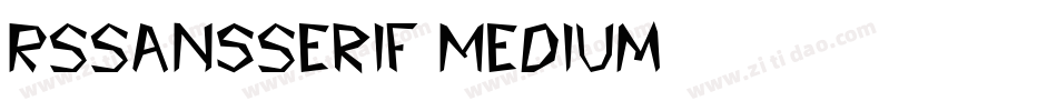 RSSansSerif Medium字体转换